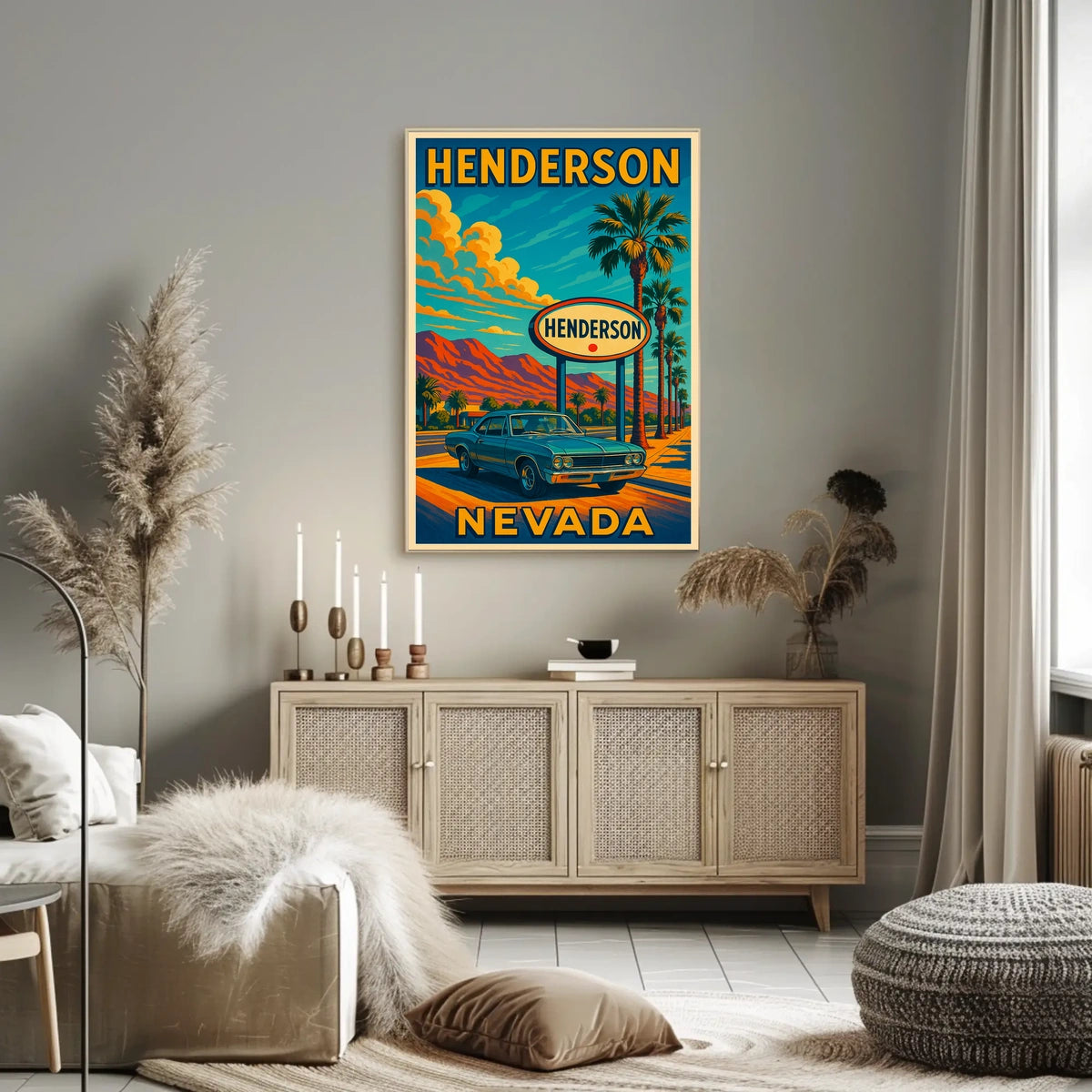 Henderson, Nevada Retro Travel Poster