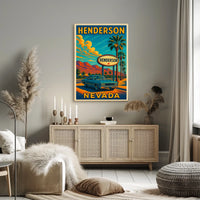 Henderson, Nevada Retro Travel Poster