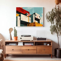 Modern Abstract Architectural Geometric Shapes Poster