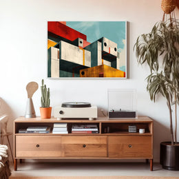 Modern Abstract Architectural Geometric Shapes Poster