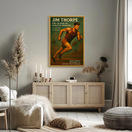 Jim Thorpe Athletic Legacy Vintage Sports Poster