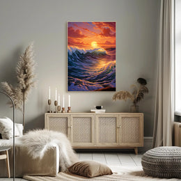 Sunset Waves Poster PosterGoat