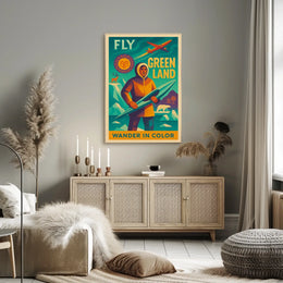 Fly Greenland Wander In Color Poster
