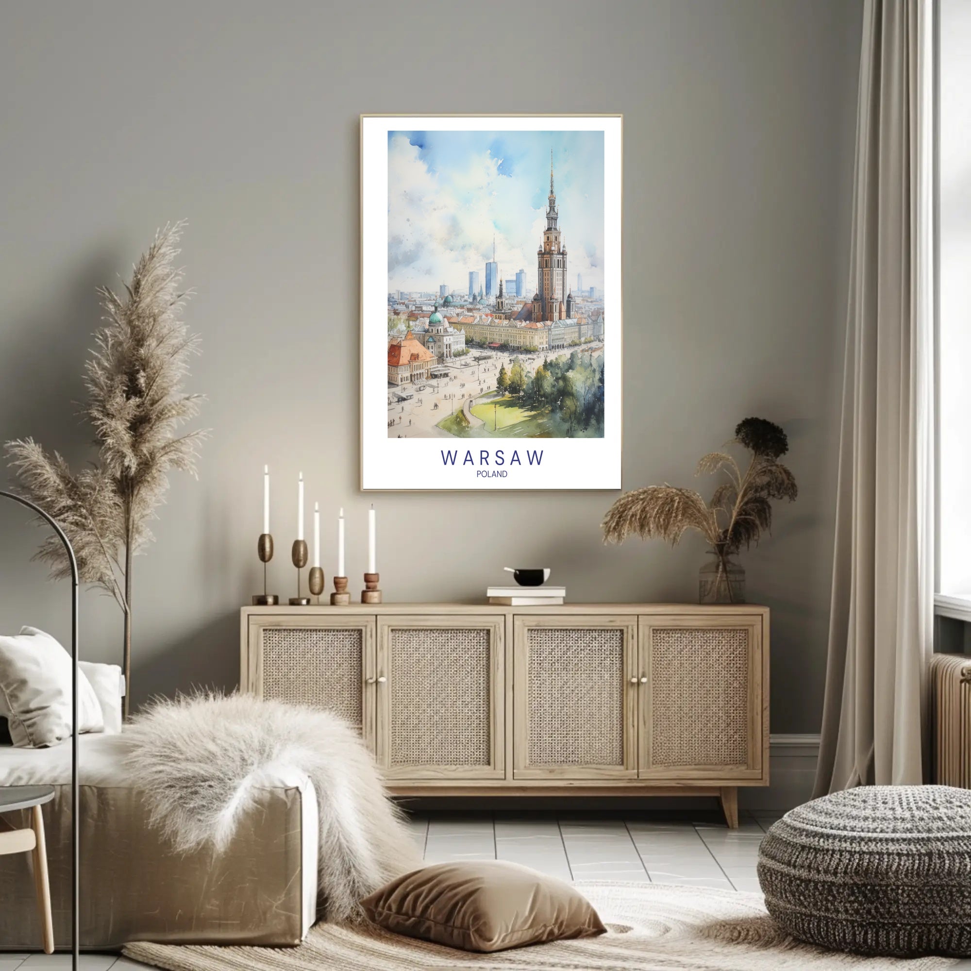 Warsaw Skyline Poster PosterGoat