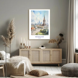 Warsaw Skyline Poster PosterGoat