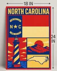 North Carolina Heritage Poster PosterGoat