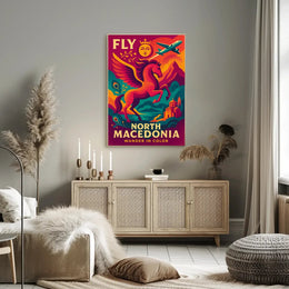 North Macedonia Travel Adventure Poster PosterGoat