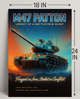 M47 Patton Legacy of a Battlefield Giant Poster PosterGoat
