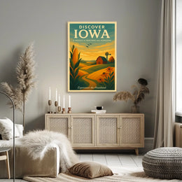 Discover Iowa A Mosaic of Heritage and Horizons Poster