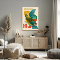 California Golden State Wall Art Print PosterGoat