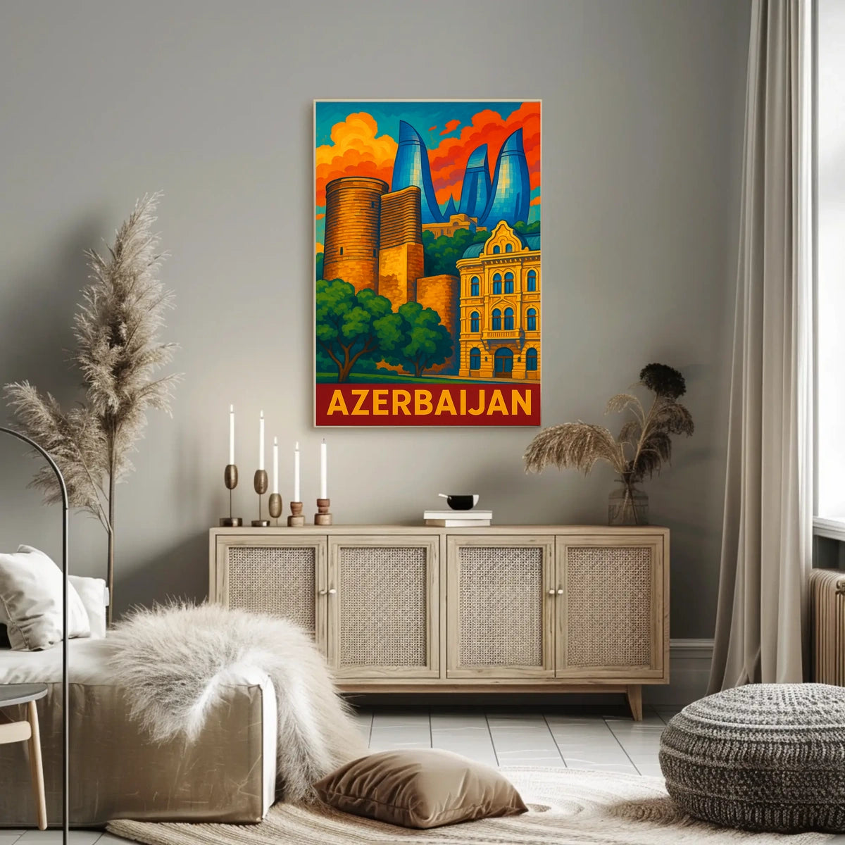 Azerbaijan Architectural Wonders Poster