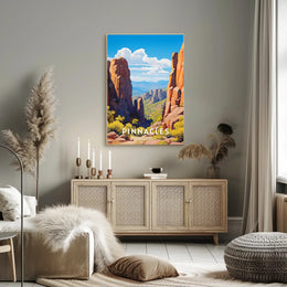 Pinnacles National Park Adventure Landscape National Park Poster