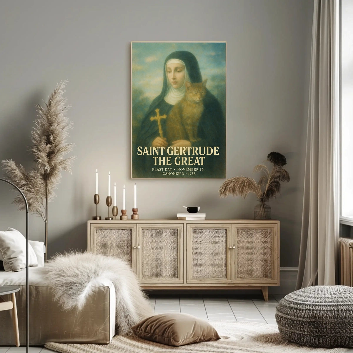 Saint Gertrude The Great Poster