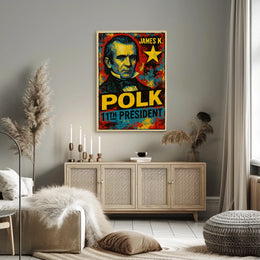 James K. Polk 11th President of the United States Graffiti Pop Art Poster
