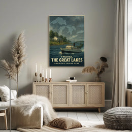 Travel the Great Lakes Poster