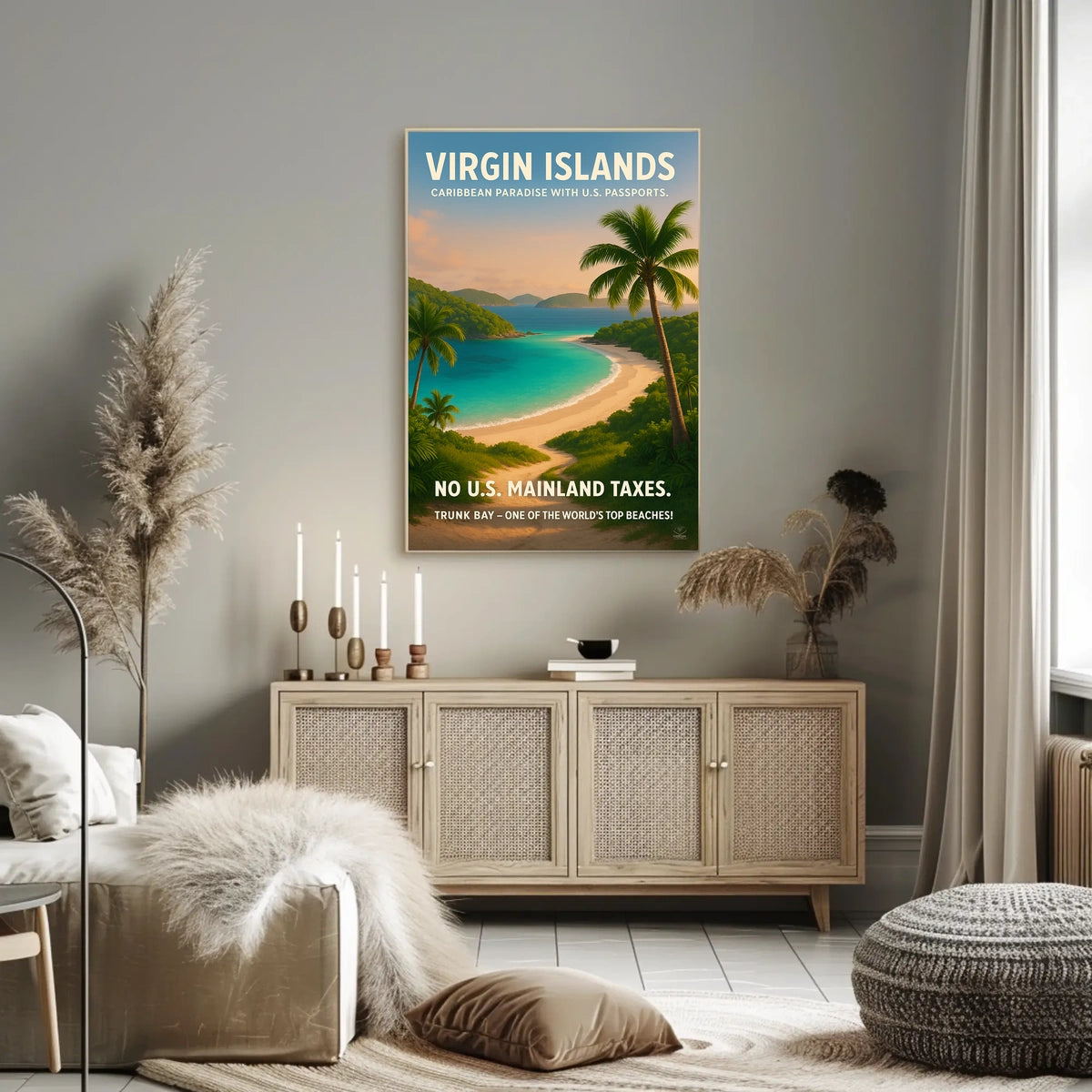 Virgin Islands Caribbean Paradise Poster