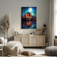 Hagia Sophia Nightscape Cultural Heritage Poster