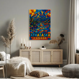 Athabasca Canada A Vibrant Mosaic Poster