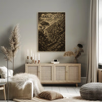 Amalfi Coast Poster Wall Art Coastal Decor Print Collection