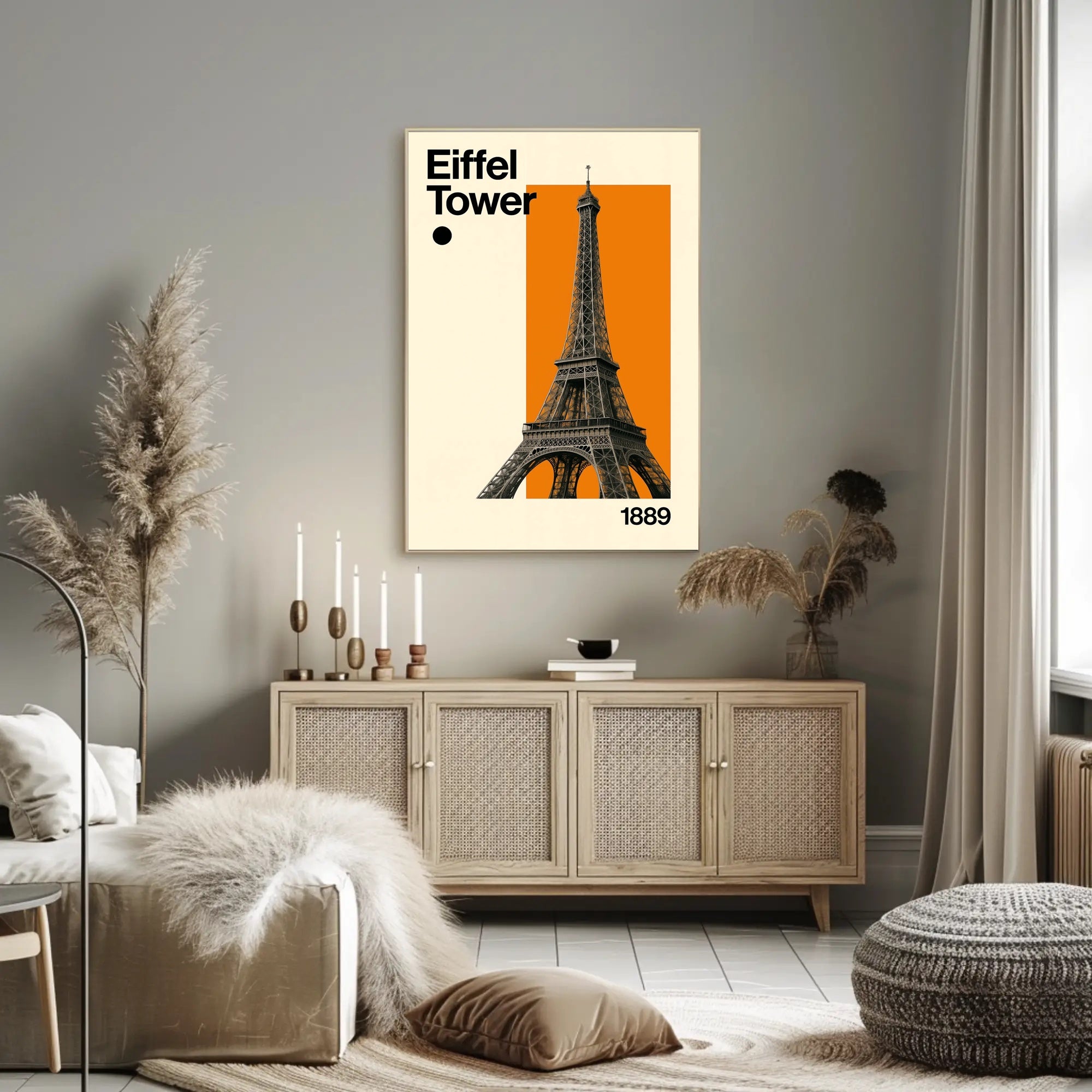 Eiffel Tower Minimalist Design Travel Poster