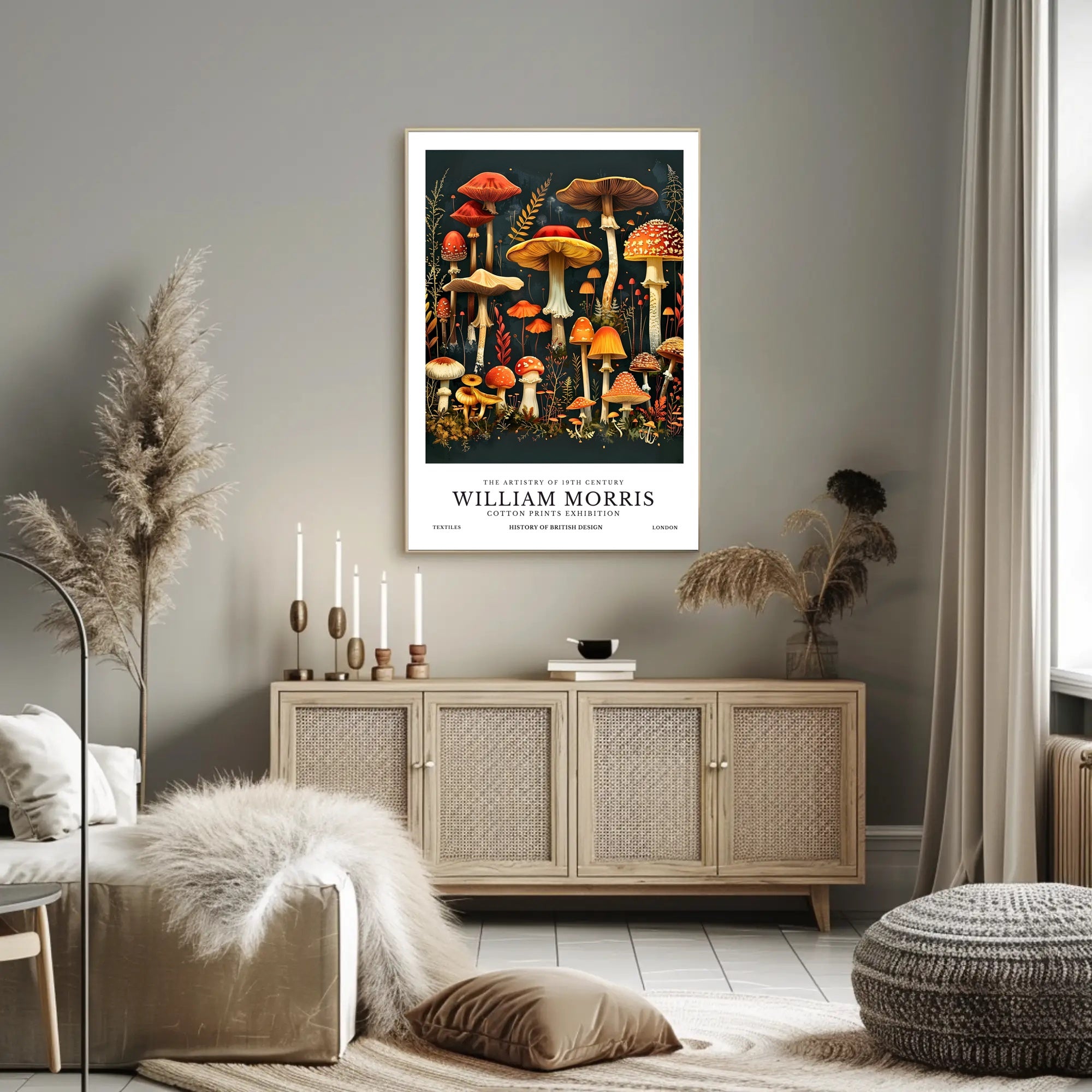 William Morris Cotton Prints Exhibition Poster