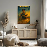 Jim Thorpe Athletic Excellence Vintage Sports Poster