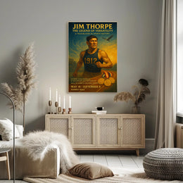 Jim Thorpe Athletic Excellence Vintage Sports Poster