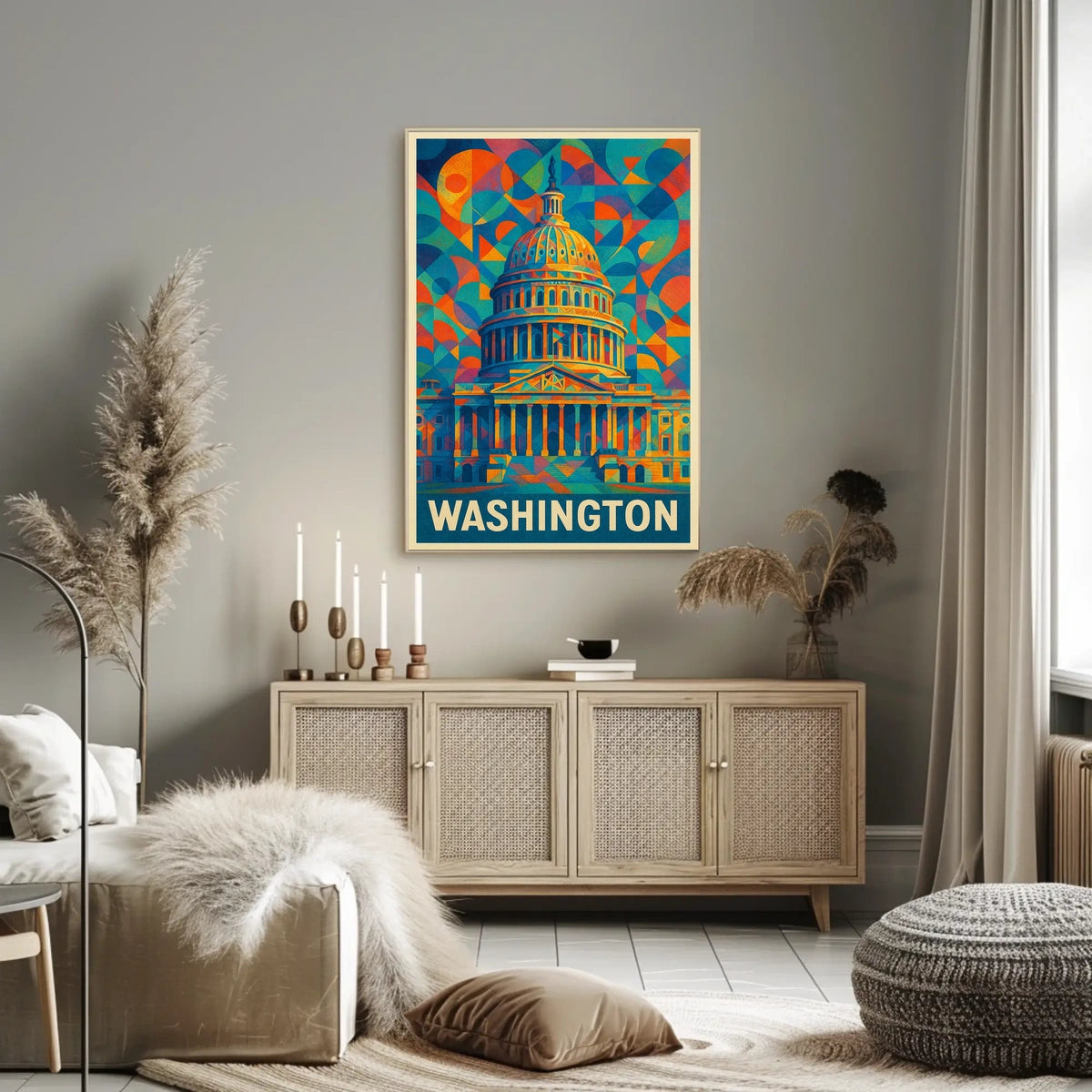 Washington Capitol Art Poster