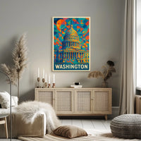 Washington Capitol Art Poster