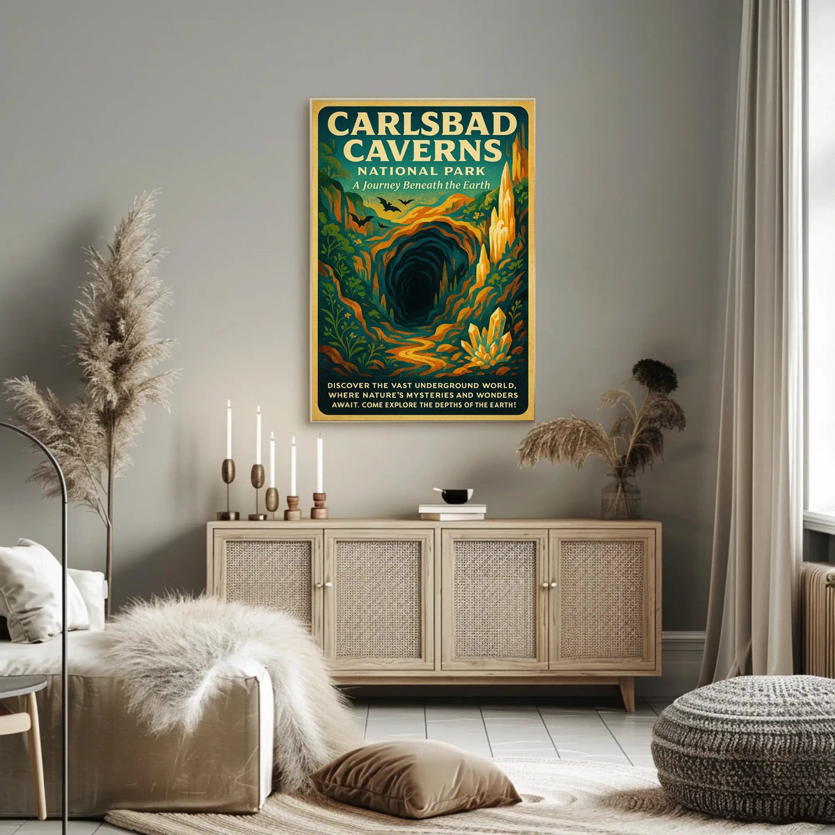 Carlsbad Caverns National Park Caves Exploration Adventure Poster