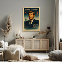 John F. Kennedy Inspirational Vintage Leadership Poster