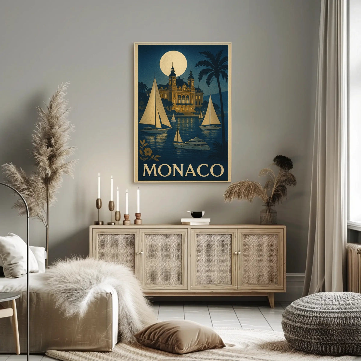 Moonlit Monaco Poster