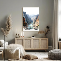Black Canyon of the Gunnison Watercolor Wall Art Poster