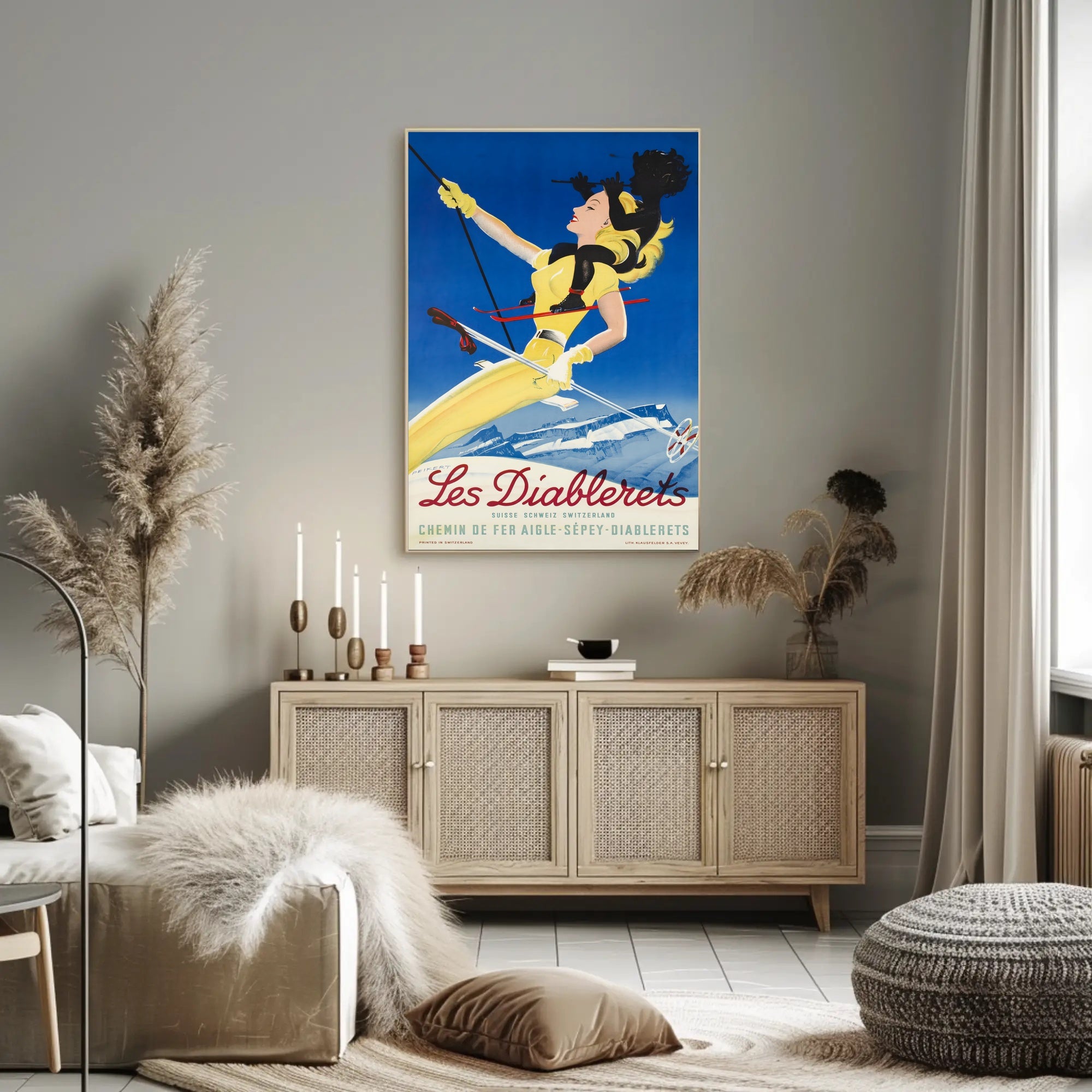 Les Diablerets Ski Resort Poster PosterGoat
