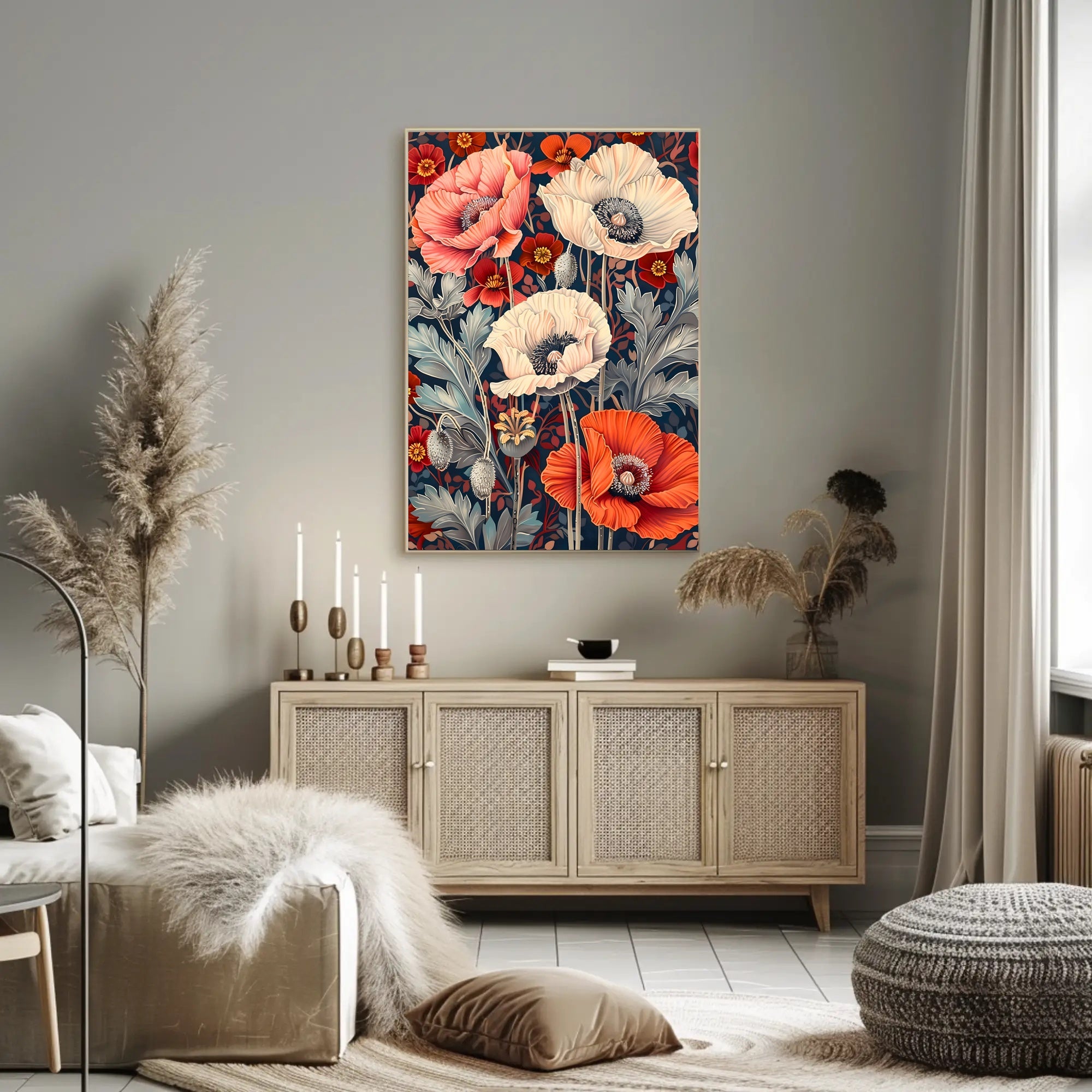 Vibrant Floral Symphony Wall Art Print