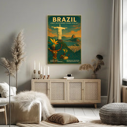 Brazil Carnival Rio Poster: Vintage Travel Art