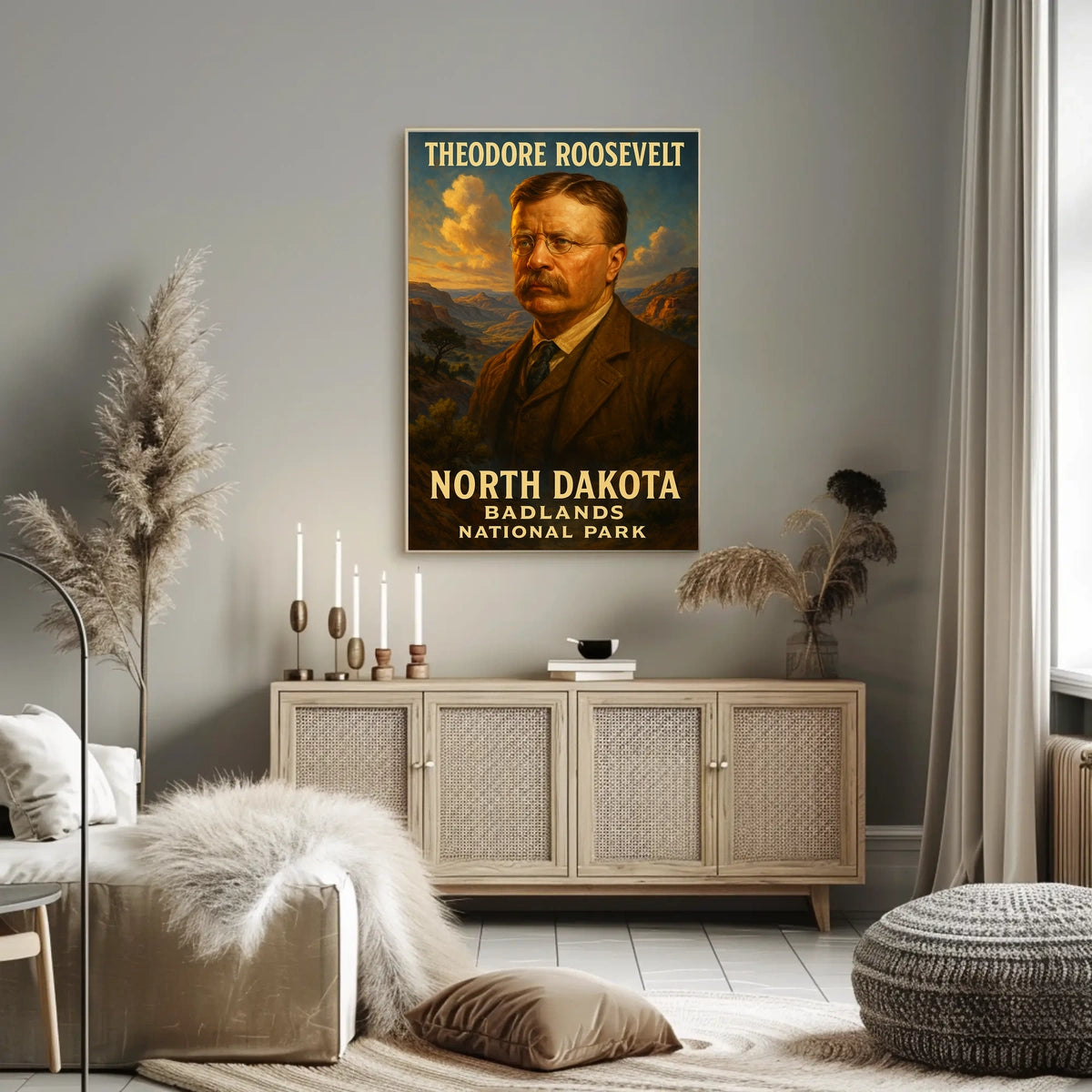 Theodore Roosevelt And The North Dakota Poster