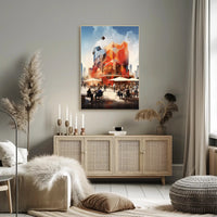 Geometric Urban Oasis Poster