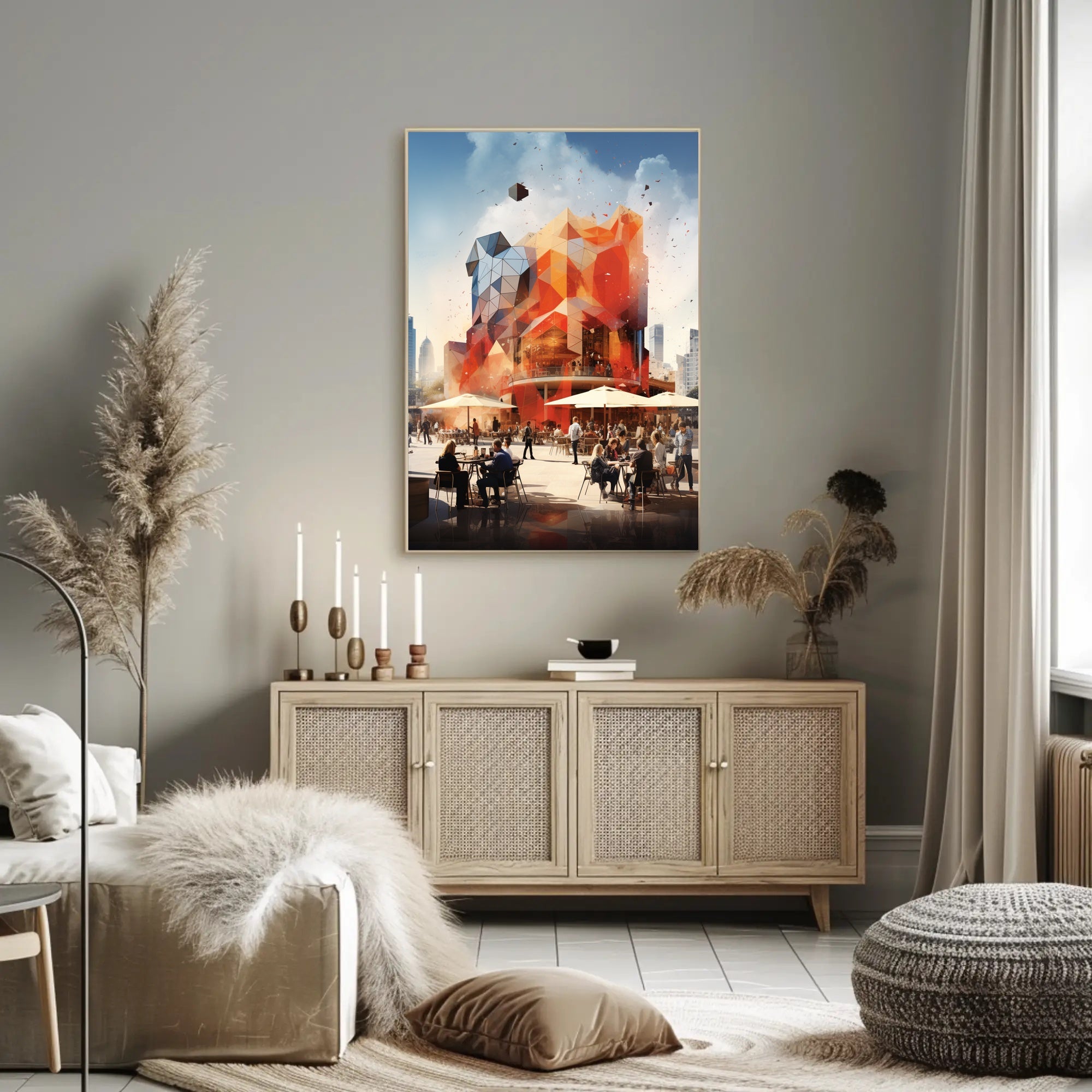 Geometric Urban Oasis Poster
