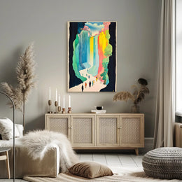 Vibrant Canyon Walk Scenic Wall Art Print Home Decor