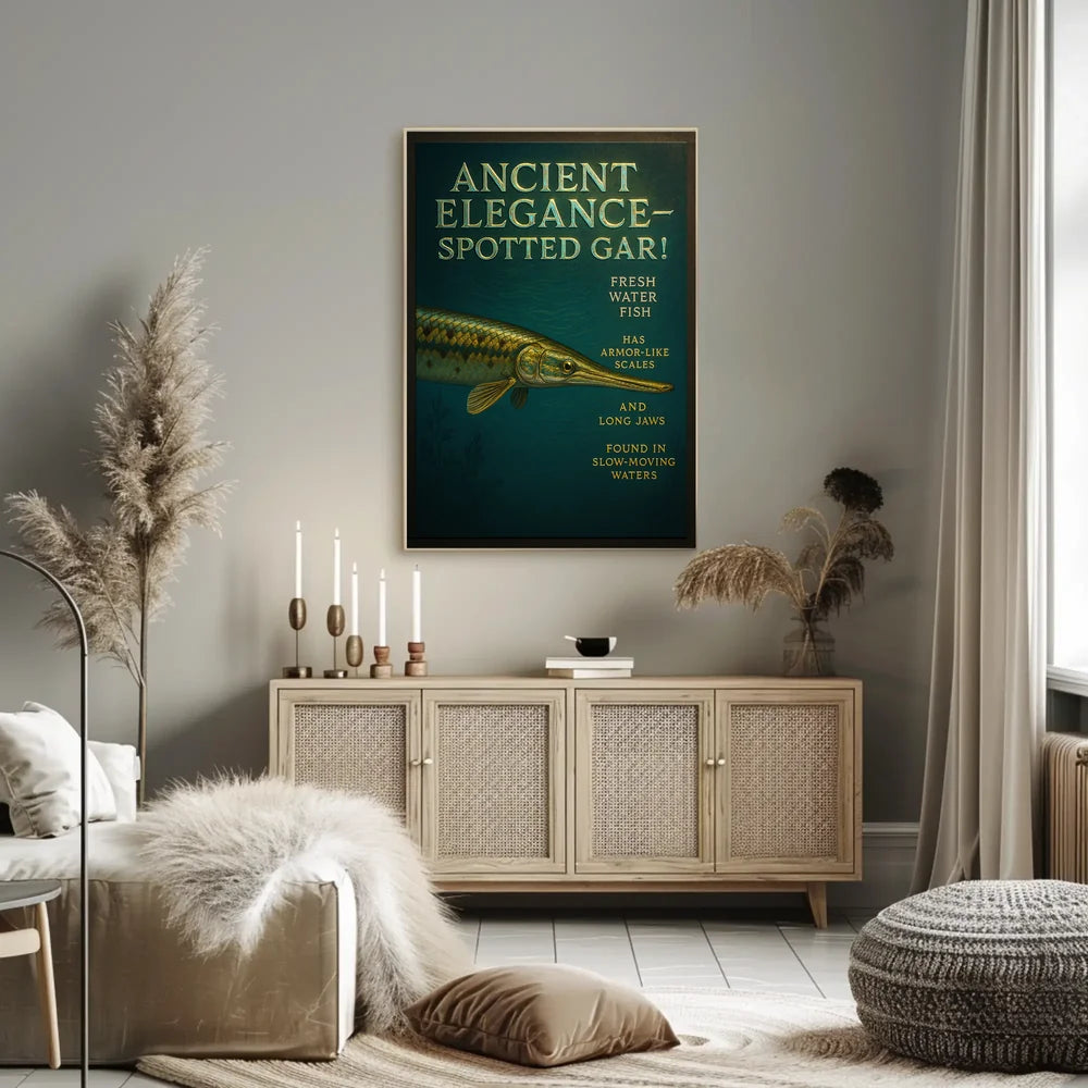 Ancient Elegance - Spotted Gar Poster
