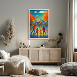 Columbus Reflections on the Scioto Poster