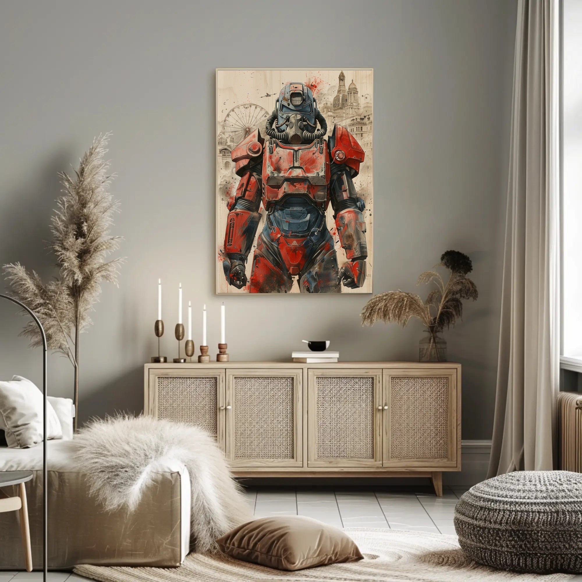 Retro-Futuristic Armor Poster PosterGoat