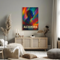 Vibrant Alexandria Abstract Art Poster: Modern Design