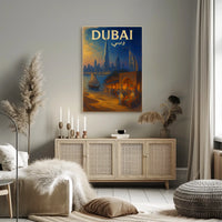 Dubai Cityscape Poster Tradition Modernity For Home Decor