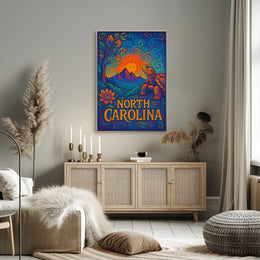 North Carolina A Vibrant Tribute Poster