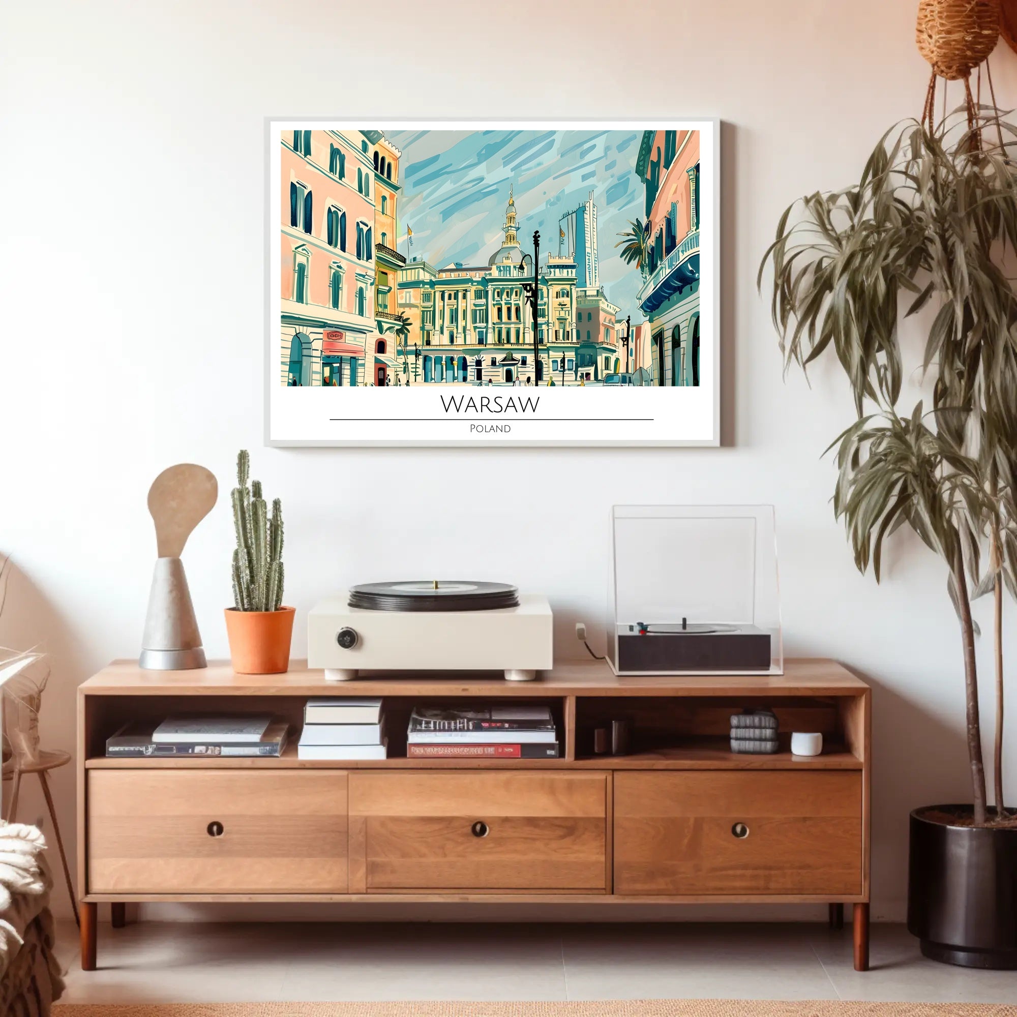 Vibrant Warsaw Cityscape Poster PosterGoat