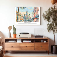Vibrant Moscow Illustration Poster PosterGoat