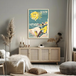 Vibrant Bavarian Alps Ski Scene Travel Poster PosterGoat
