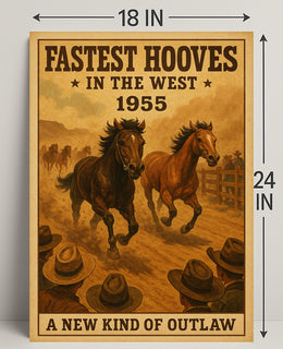 Western Horse Race Adventure Poster